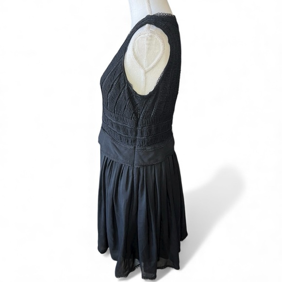 Temperley London black lace Mini Dress cocktail party LBD sleeveless quiet luxe - Picture 4 of 8